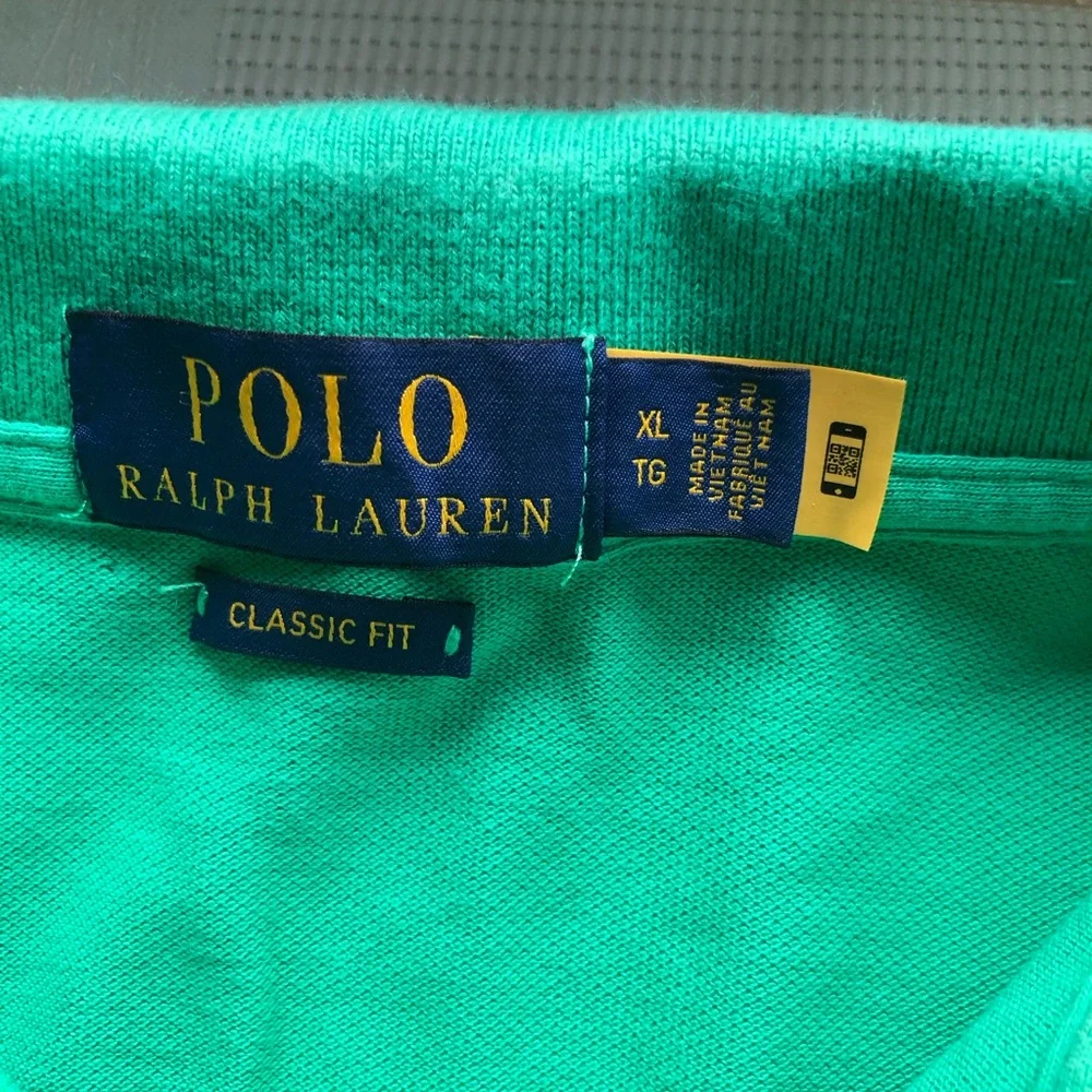 Polo Ralph Lauren Kelly Green Polo Shirt Men’s Size XL Classic-Fit Golf Casual